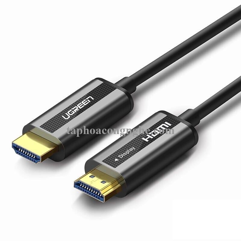 Ugreen 50716 5M màu Đen Cáp tín hiệu HDMI chuẩn 2.0 sợi quang cao cấp HD132 30050716